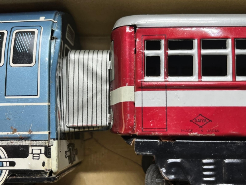 Daiya tinplate friction powered Mercury Express Train floor toy
